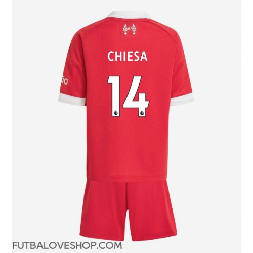 Dres Liverpool Federico Chiesa #14 Domáci pre deti 2025-26 Krátky Rukáv (+ trenírky)